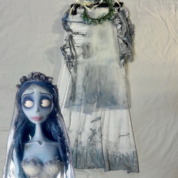 Corpse Bride Emily Custom Halloween Costume with Rib Detail Corset XS/S - Picture 2 of 8